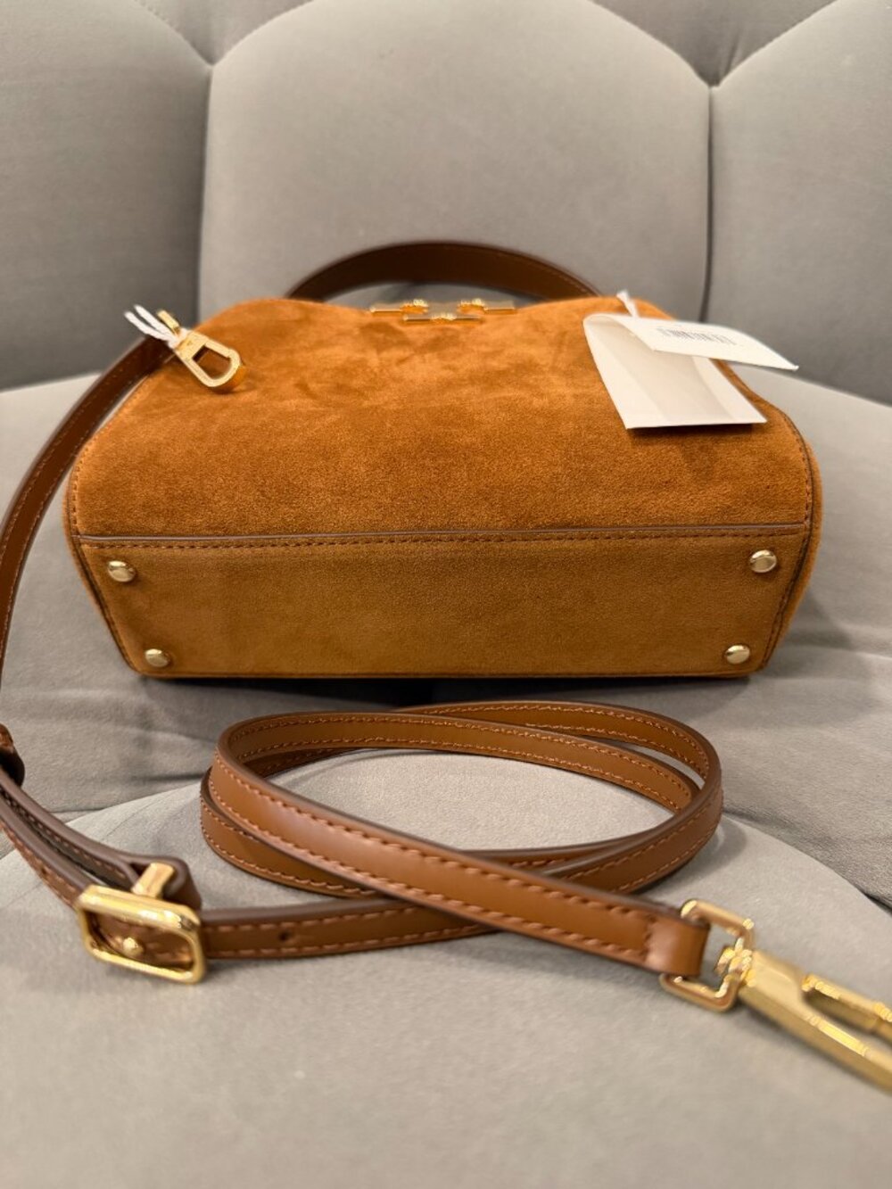 NWT Tory Burch Mini Eleanor Suede Satchel - Picture 5 of 5
